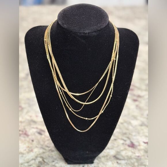 NEW NORDSTROM Gold Multi Strand
Necklace - Picture 1 of 4